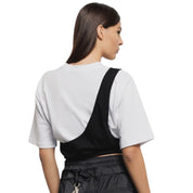 Gaelle T-Shirt crop con dettaglio monospalla jersey