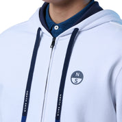 North Sails Felpa manica lunga girocollo Hoodie SWEATSHIRT Logo 691224 bianca