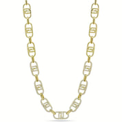 Liu Jo collana girocollo ORO acciaio inossidabile logo e strass 45 cm LJ2624 monogram