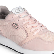 Liu Jo Scarpe Vibe 03 Sneakers in Pelle e tessuto rosa
