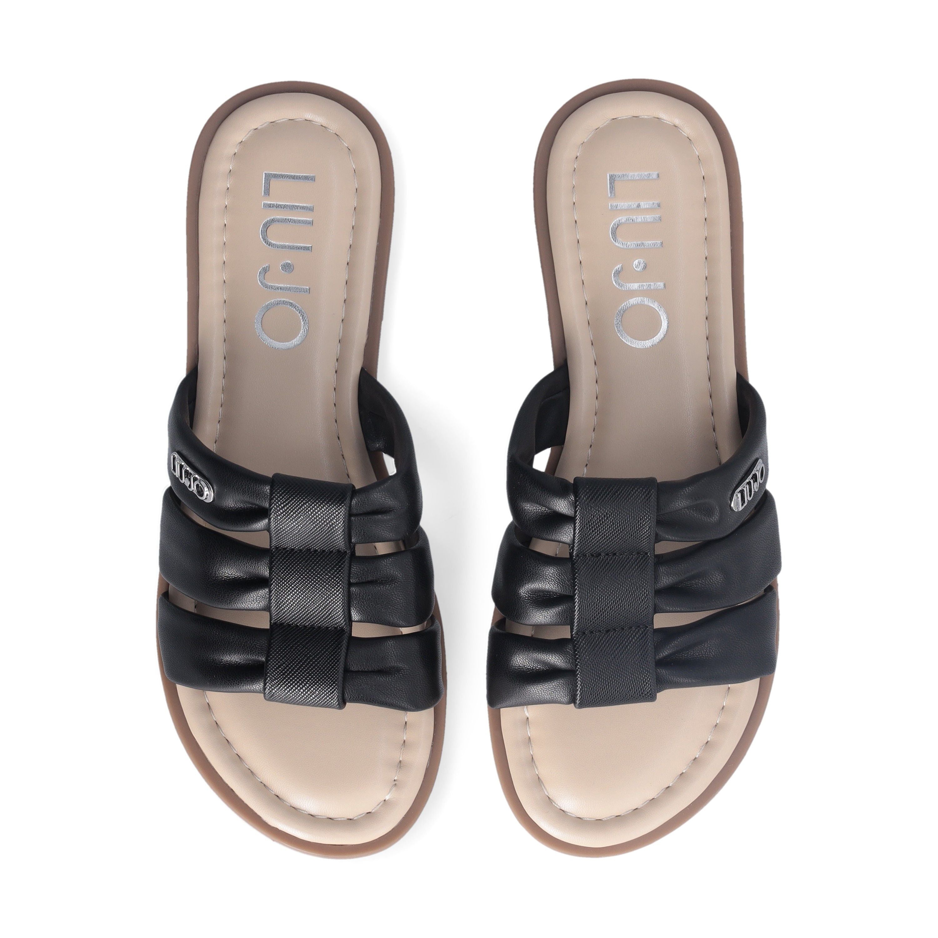 Liu Jo Scarpe ciabatte Amira 932 Sandali nero black saffiano