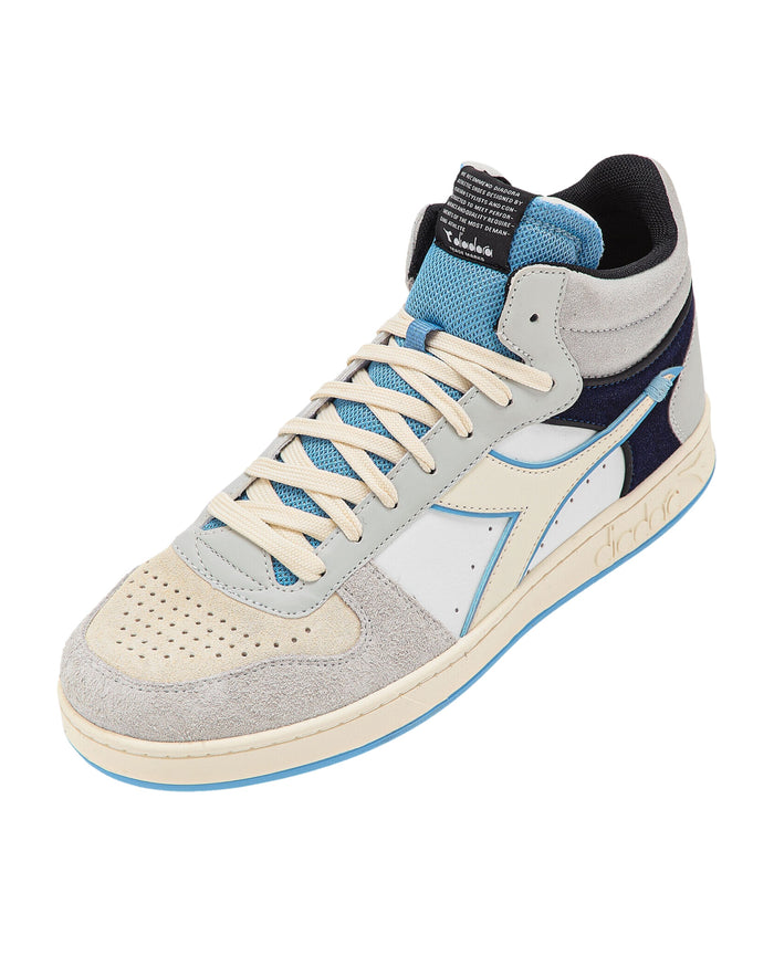 Diadora Magic Basket Demi Twin in Pelle Scamosciata Grigio 2