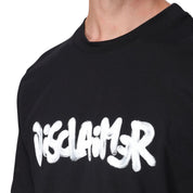 Disclaimer T-shirt maglia jersey in Cotone Nero Uomo 55123