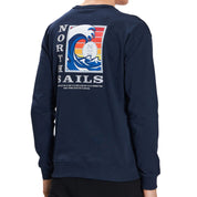 North Sails Felpa manica lunga girocollo CREWNECK SWEATSHIRT blu 691078