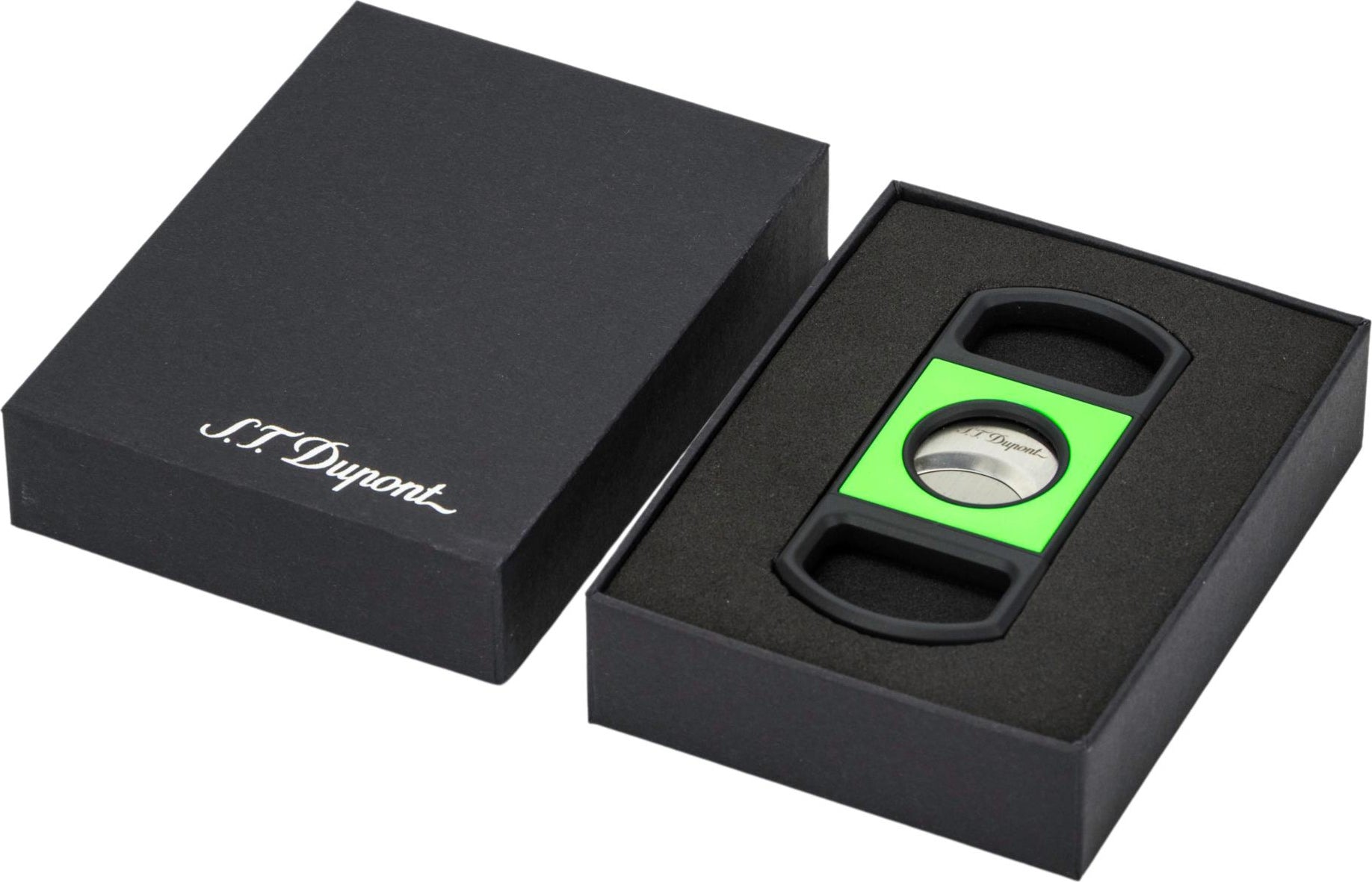 S.t.dupont tagliasigari Cigar Cutter nero e fluo green verde 003317V