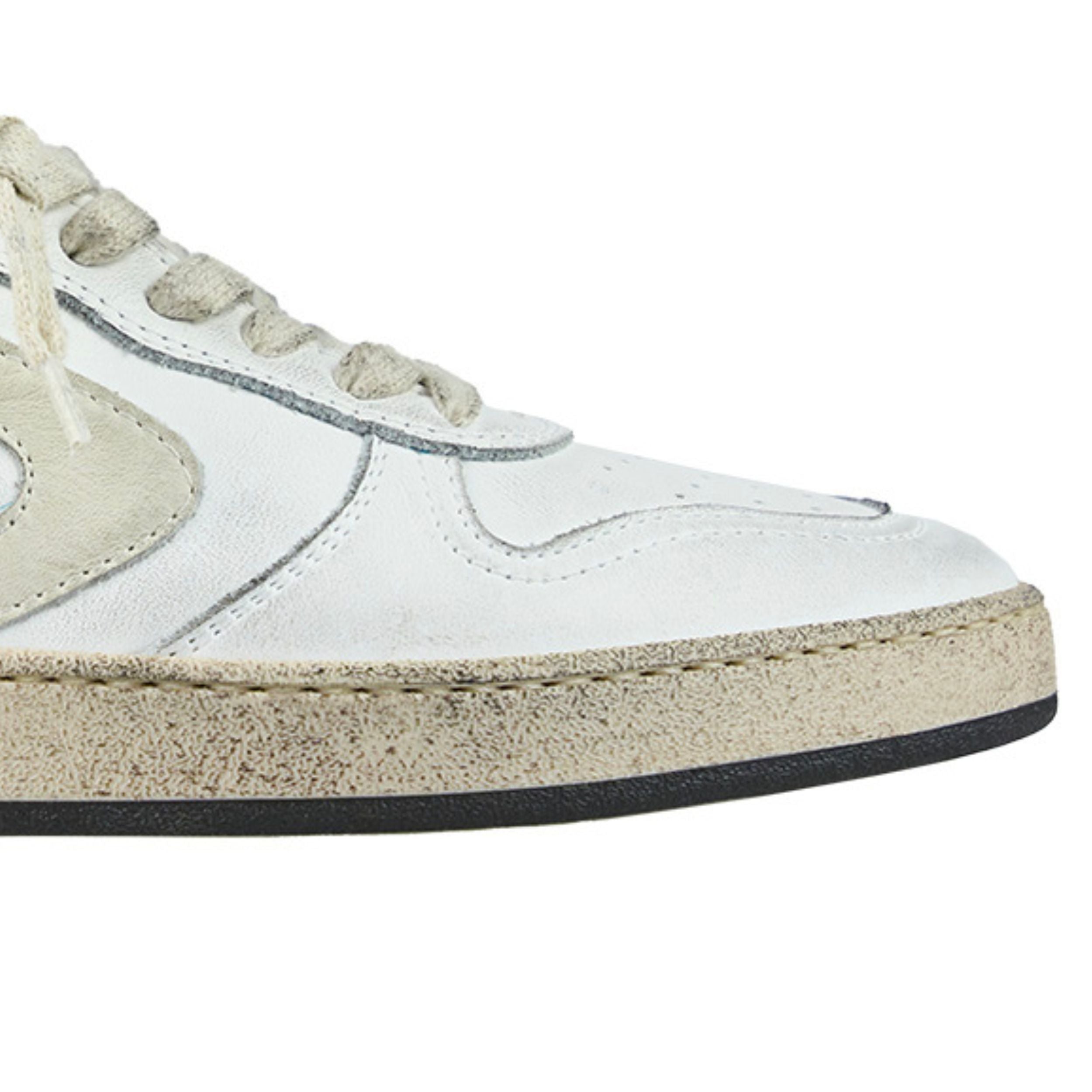 Valsport Scarpa Sneaker Davis Heritage in Nappa Bianco Blu Navy Uomo