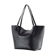 Patrizia Pepe Borsa Shopper a Mano in Pelle Nero Donna