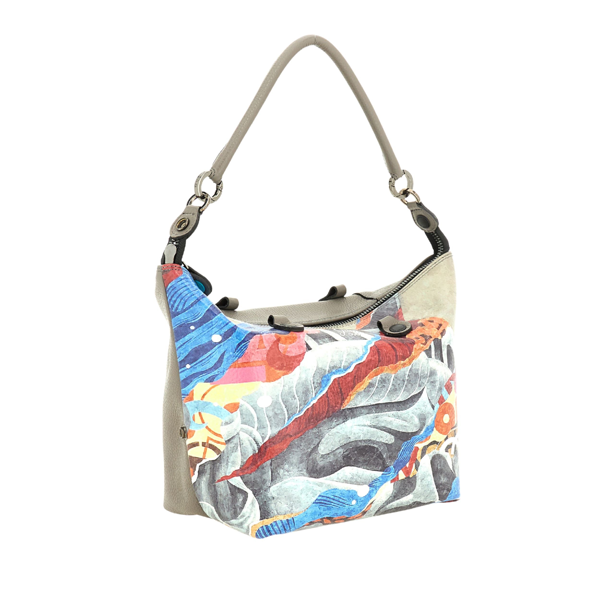 Gabs G3 Plus M Basic Borsa Zaino Trasformabile Hobo Shopper Tote Bauletto in Pelle Stampa 596