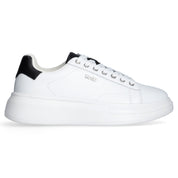 Liu Jo Scarpe Babol 01 Sneakers bianco pelle logo argento nero