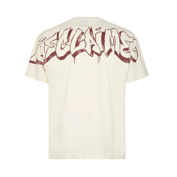 Disclaimer Maglietta T-Shirt in Jersey 54501 Bianco Latte Uomo