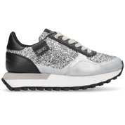 Liu Jo Scarpe Evelyn 915 Sneakers glitter argento bianco laminate