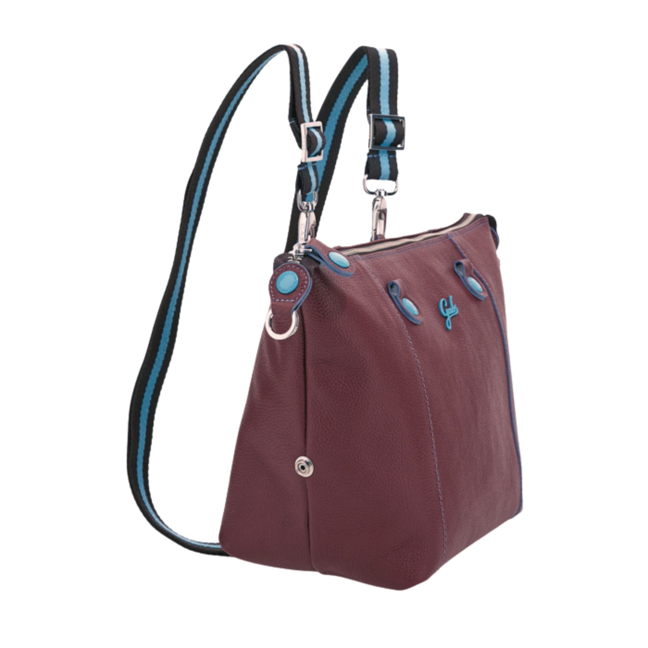 Gabs Borsa Donna trasformabile G3 PLUS L BULL BASIC Shopper Trasformabile Zaino BORDEAUX CHIANTI