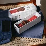 La Boucle cintura intrecciata con fibbia in metallo premium box regalo Losanna rosso