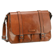 The Bridge Messenger con Tracolla Cartella Uomo Cesare in Pelle Marrone 451515D9