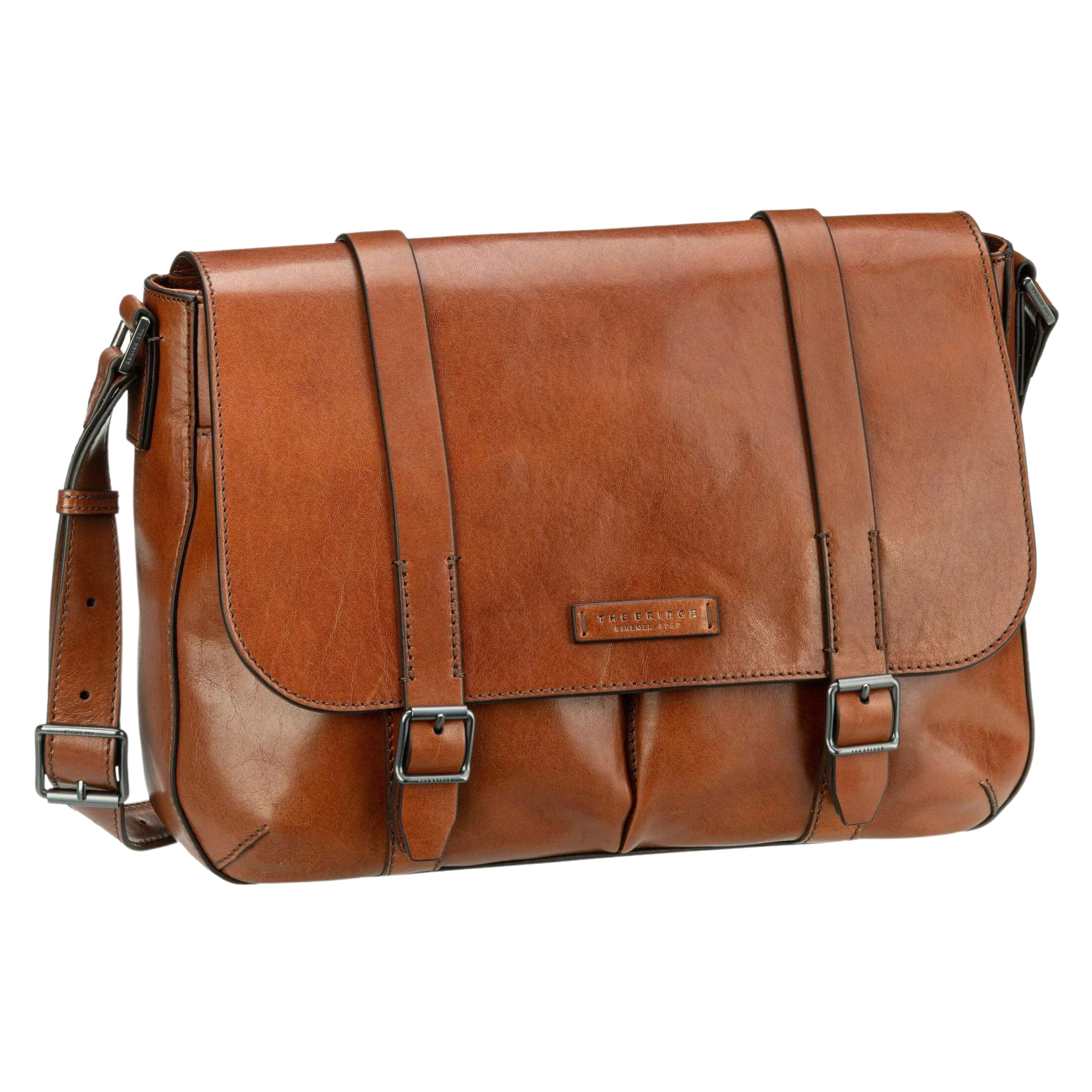 The Bridge Messenger con Tracolla Cartella Uomo Cesare in Pelle Marrone 451515D9