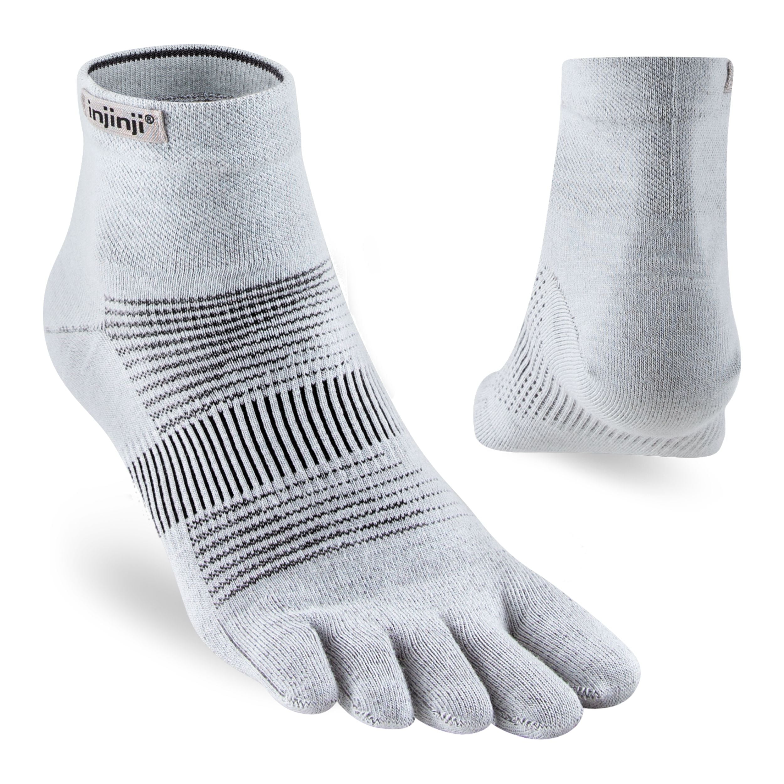 Injinji calze 5 dita da corsa Run Lightweight Mini-Crew CoolMax EcoMade grigio 281130