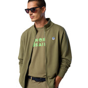 North Sails Felpa manica lunga BASIC FULL ZIP SWEATSHIRT verde militare 691221