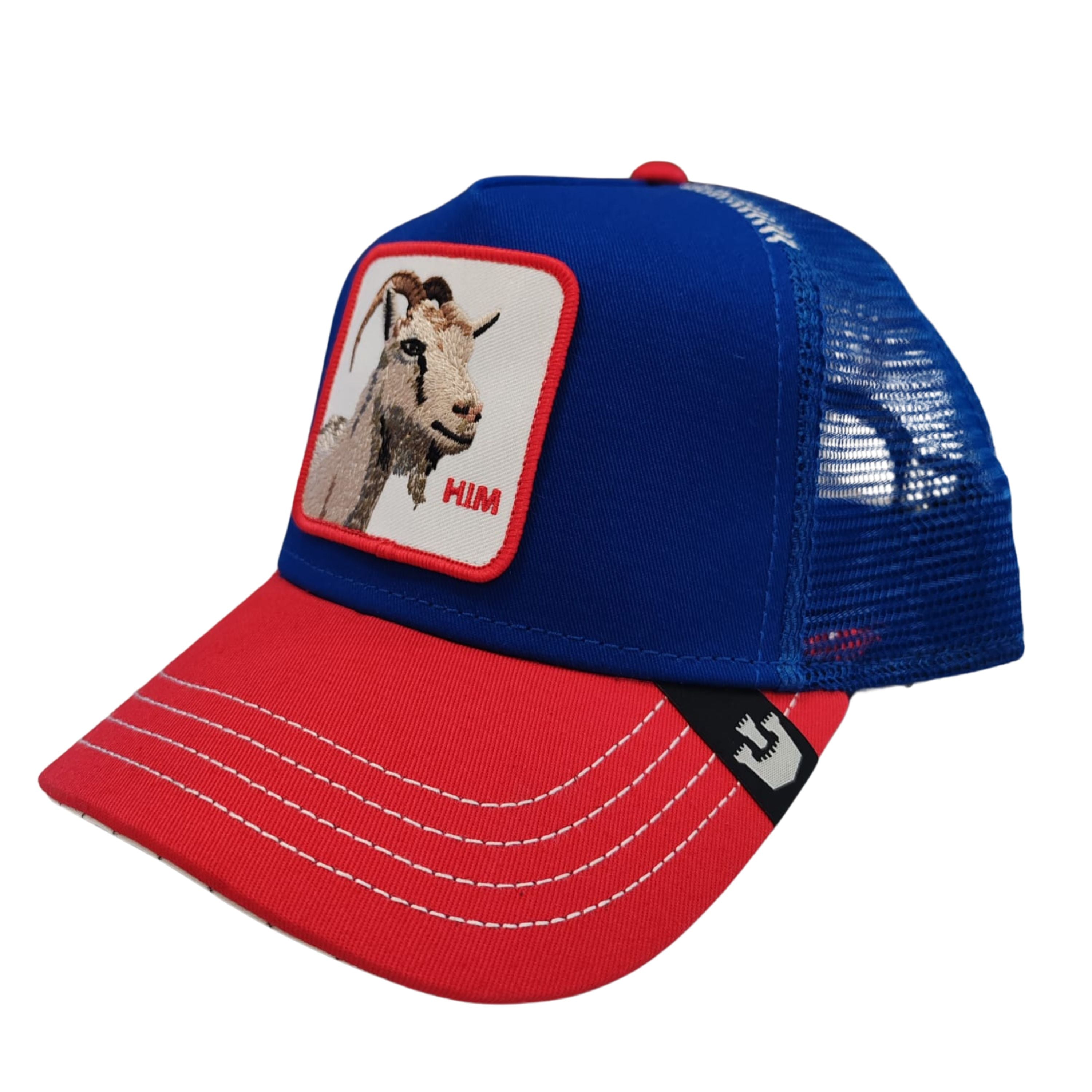 Goorin Bros. Cappellino Baseball Collection Patch Capra 'Him' Blu Rosso Unisex