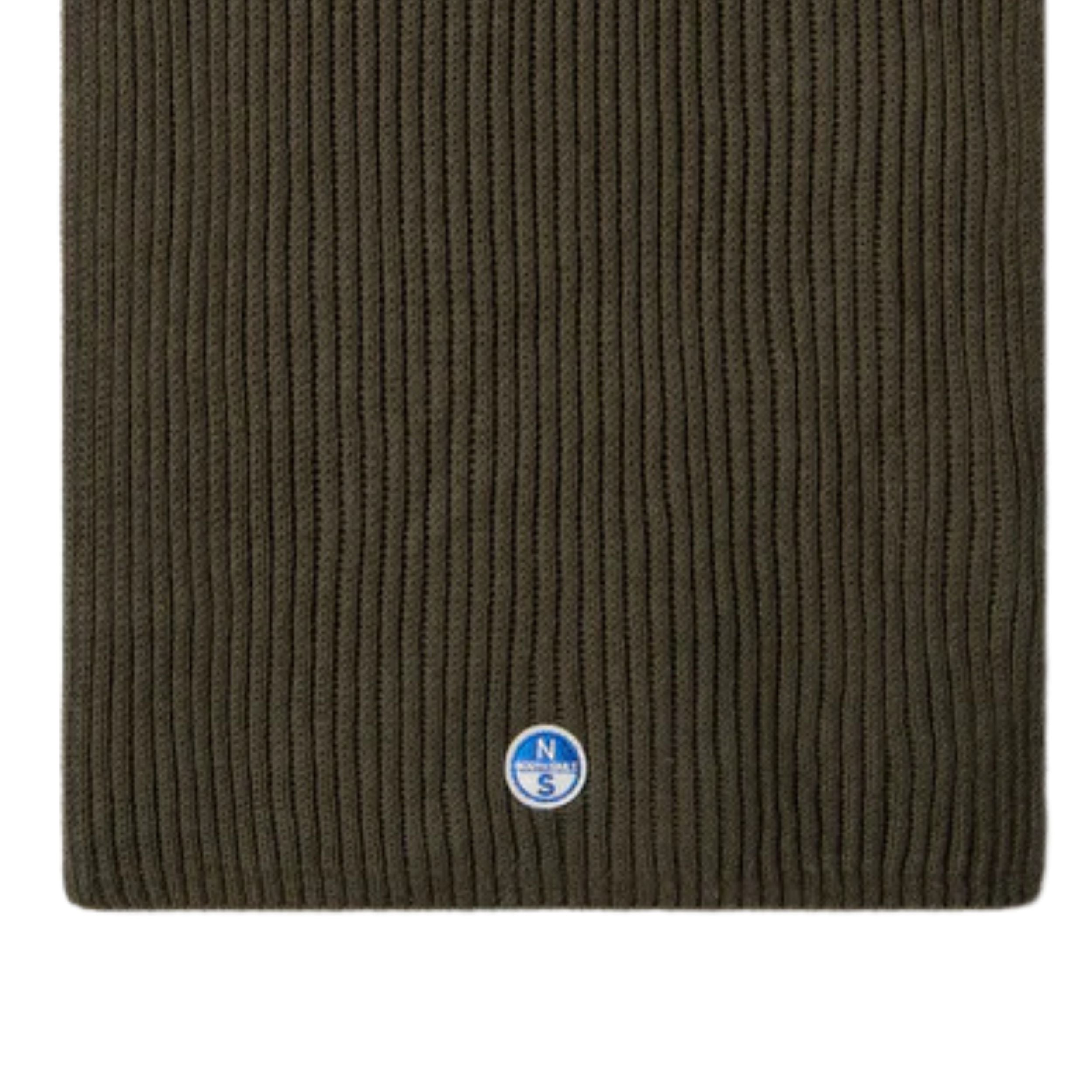 North Sails sciarpa costa logo ricamo patch 623286 verde 0440