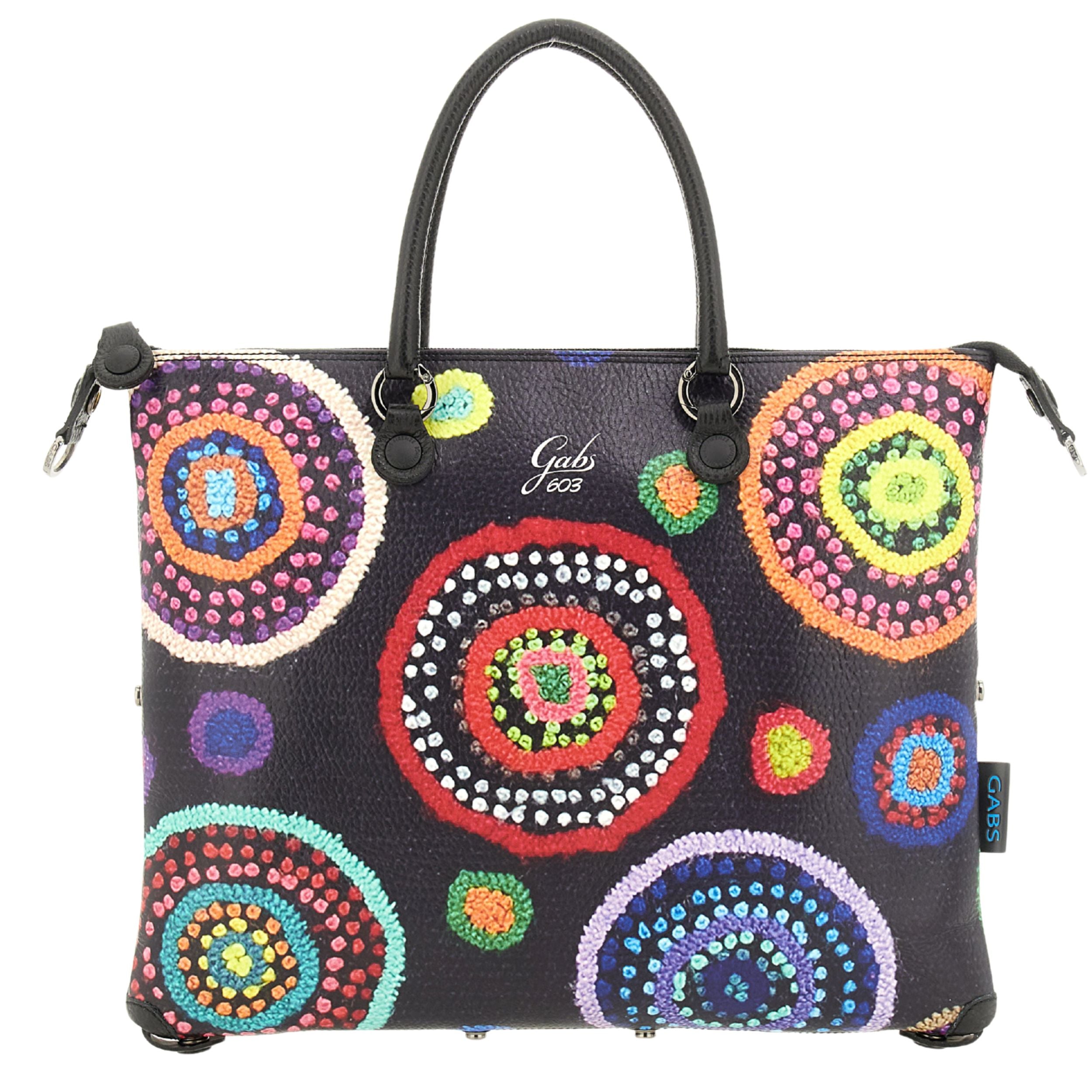 Gabs G3 Plus M Basic Borsa Zaino Trasformabile Hobo Shopper Tote Bauletto in Pelle Stampa 603