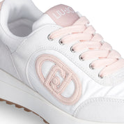 Liu Jo Scarpe Lolo 17 Sneakers in Pelle bianco rosa
