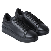 Gaelle Paris Scarpe Sneaker Addict in Pelle Nero all black Donna 01450