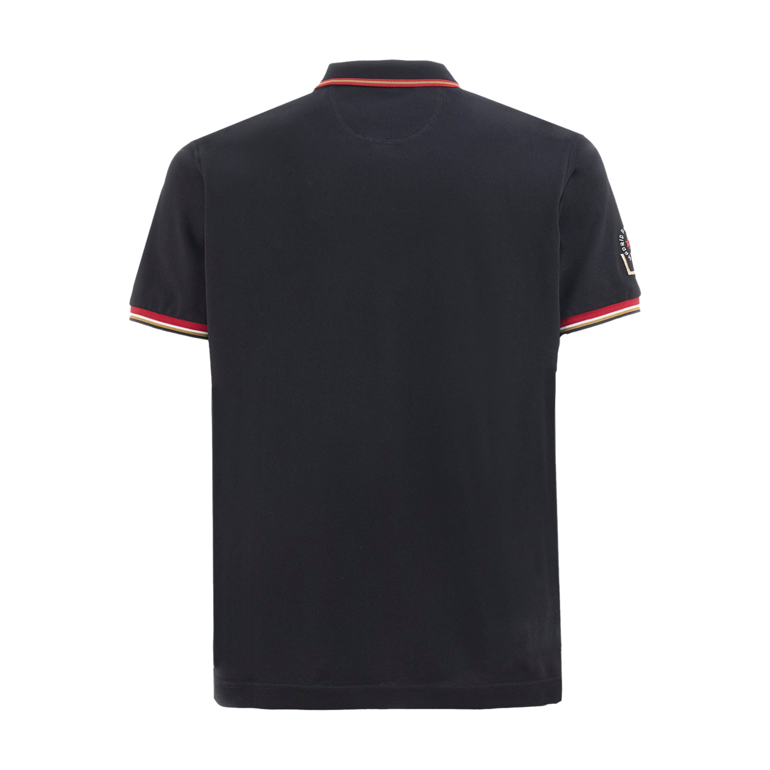La Martina Polo Classica In Piquet stretch Regular Fit Nero uomo map310 madrid spagna