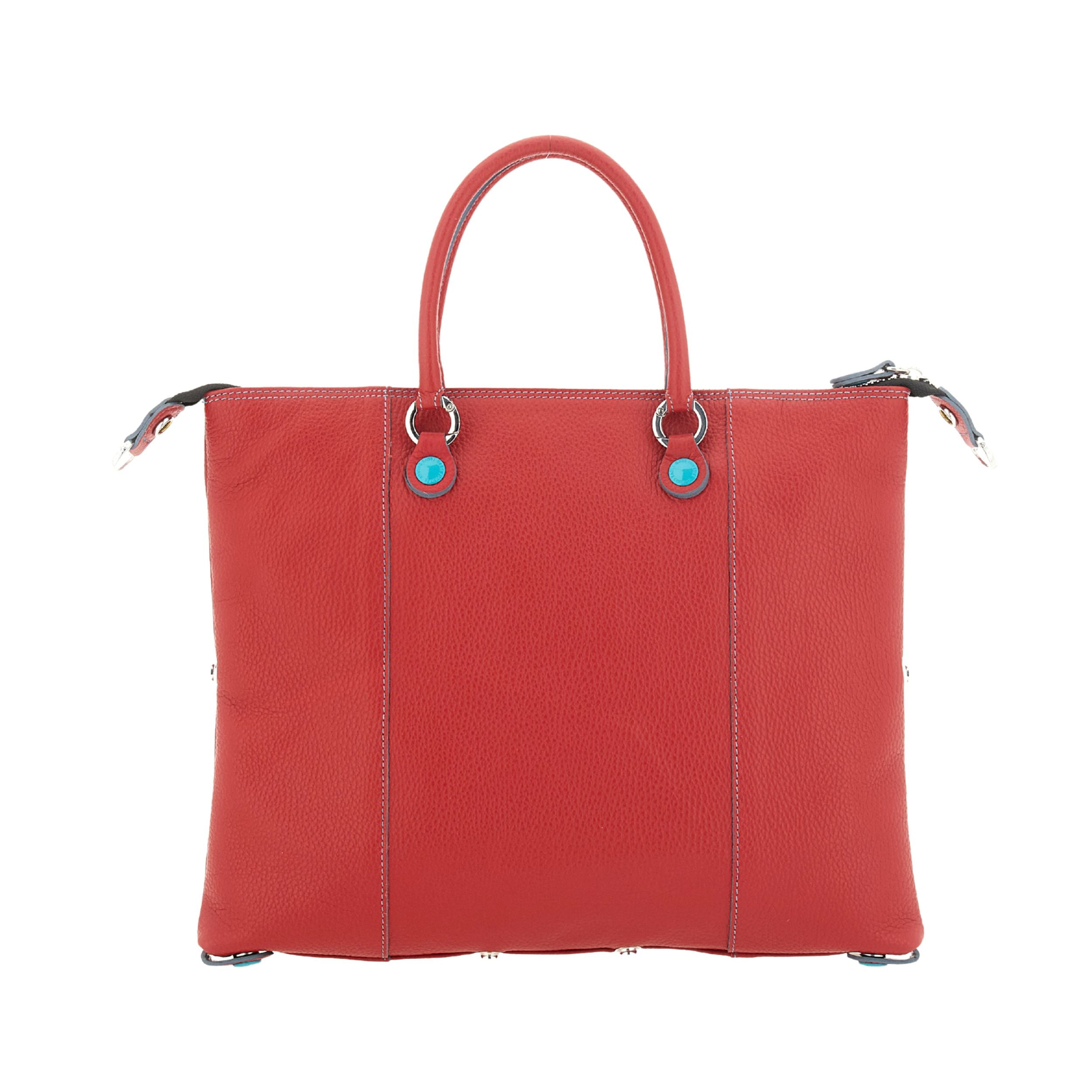 Gabs Borsa Donna trasformabile G3 PLUS L BULL BASIC Shopper Trasformabile Zaino ROSSO FUOCO