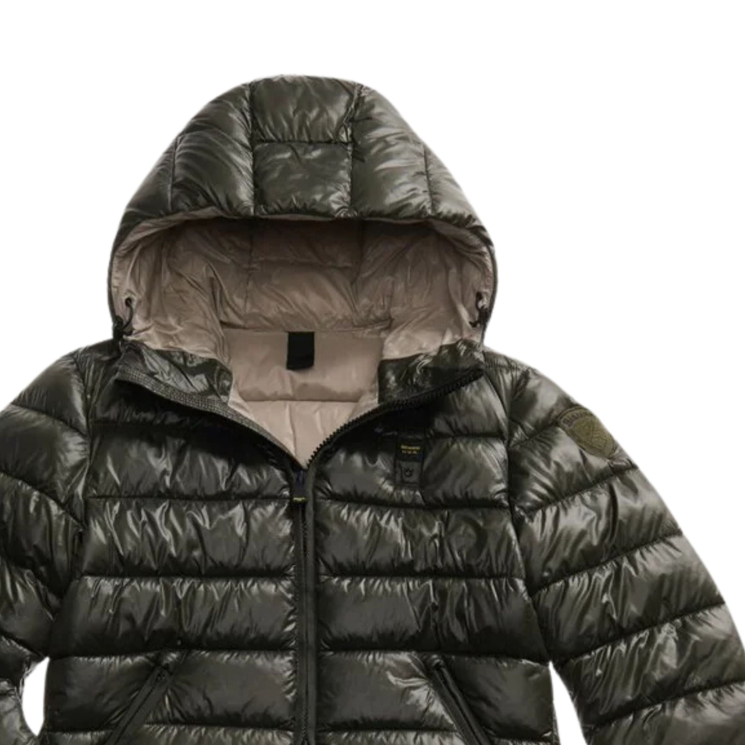 Blauer Giubbino Corto Imbottito Adams Verde Tiglio Interno Beige Uomo