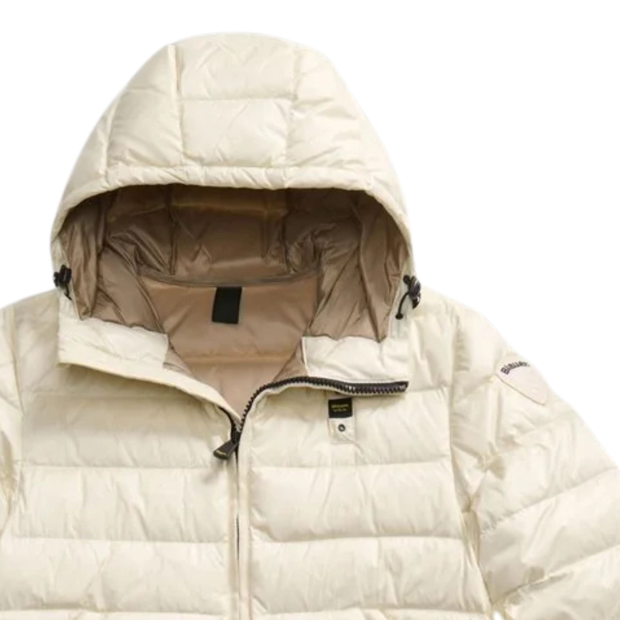 Blauer Giubbotto Piumino Corto Imbottito Acton Bianco Interno Beige Uomo