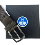 North Sails cintura belt stretch tessuto intrecciato logo taglia unica 623370 verde scuro in BOX