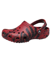 Crocs Zoccolo Sabot Effetto Marmo in Eva Rosso