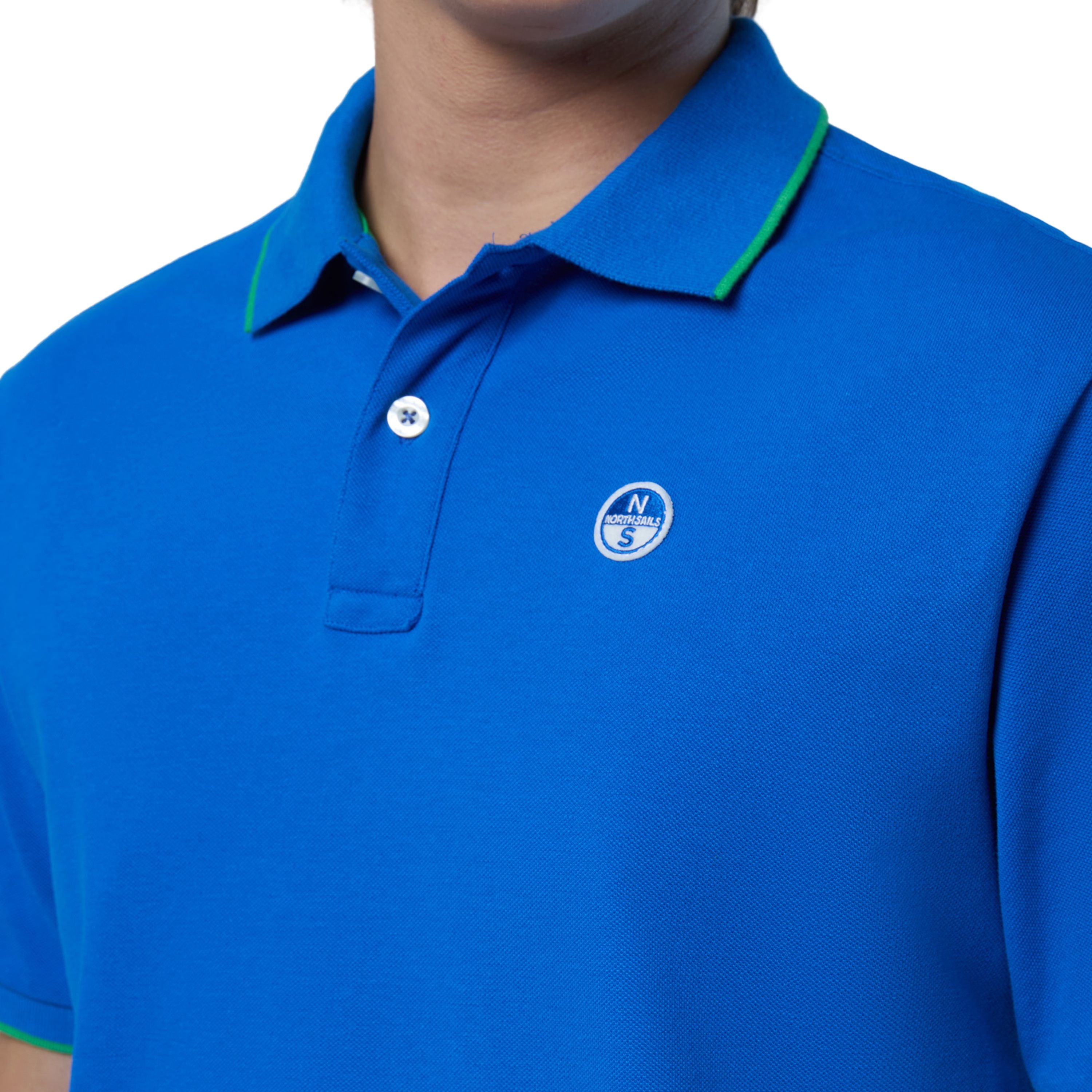 North Sails Polo maglia maglietta 692452 colletto rigato cotone biologico 0760