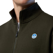 North Sails Felpa manica lunga BASIC FULL ZIP SWEATSHIRT verde militare 691256-0437
