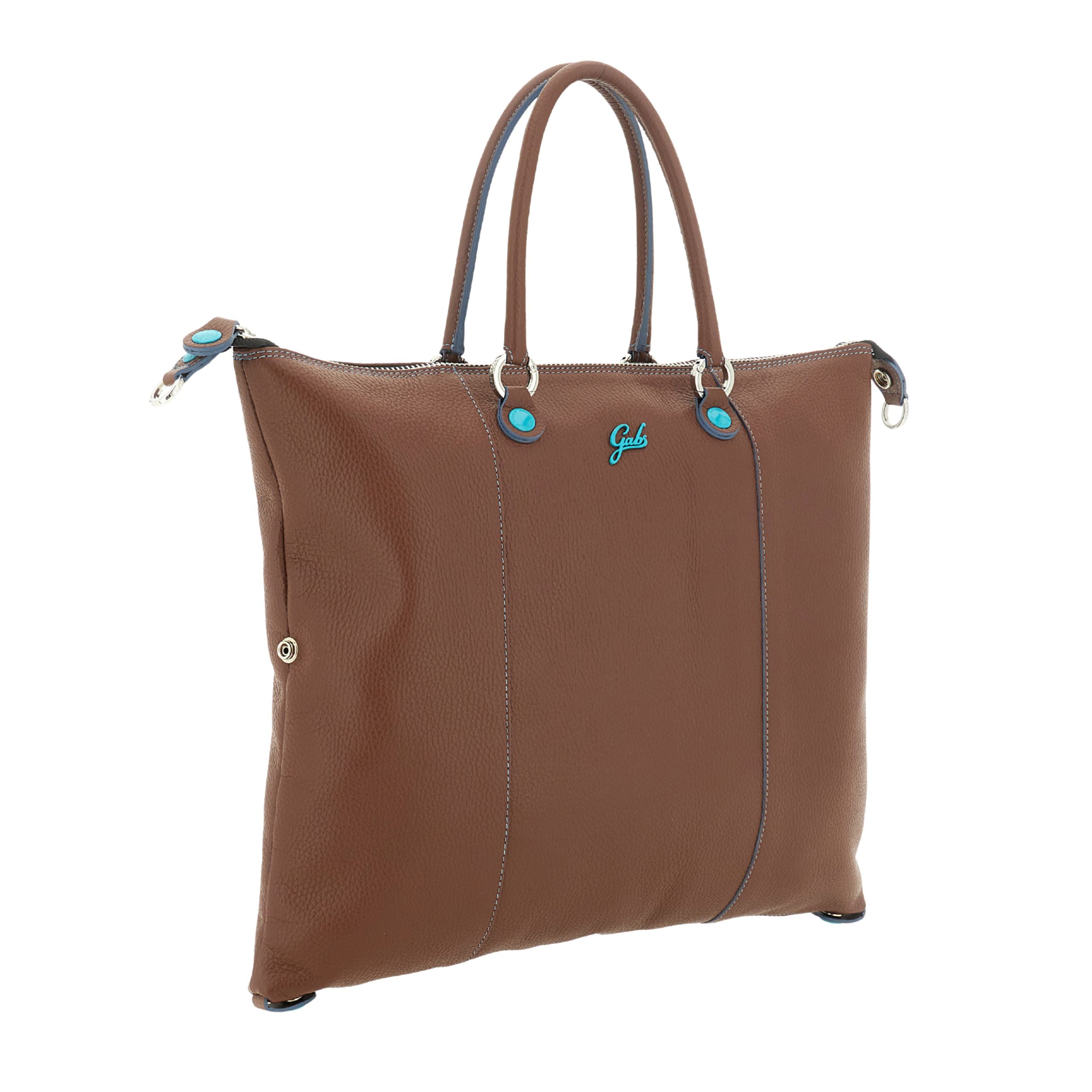 Gabs G3 Plus M Basic Borsa Zaino Trasformabile Hobo Shopper Tote Bauletto in Pelle Cuoio Scuro
