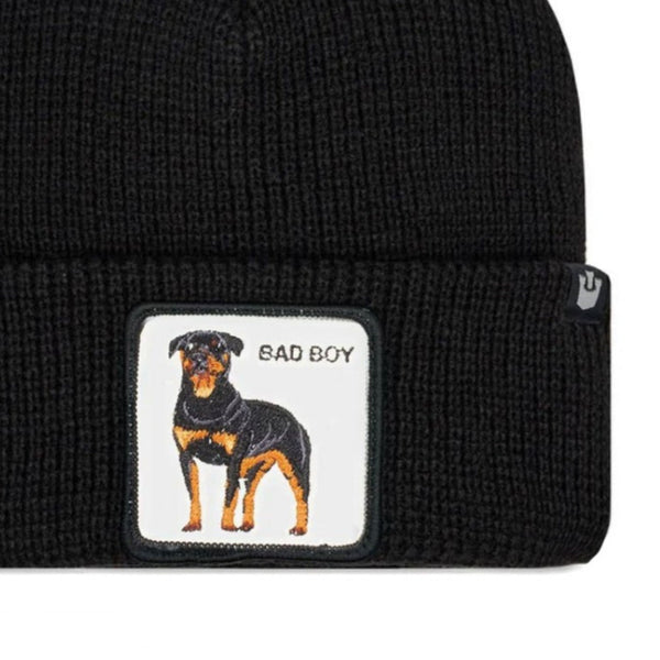 Goorin Bros. Cuffia Beanie con Patch Frontale 'Bad Boy' Misto Cotone Nero Unisex-2