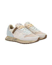 Sun68 Sneaker Casual Ally Vintage Pelle Tessuto Bianco Beige Azzurro Donna