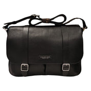 The Bridge Messenger con Tracolla Cartella Uomo Cesare in Pelle Nero 451515D9