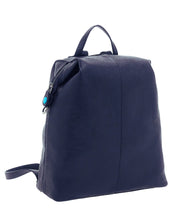 Gabs Zaino Grande con versione Borsa Shopper 100% Pelle Opaco Blu Inchiostro