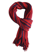 Missoni Stole Geometric Pattern Wool Blend Red