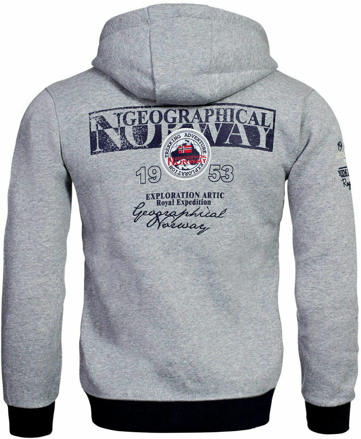 Geographical Norway Sweater Hood Sport City Urban Grey Men