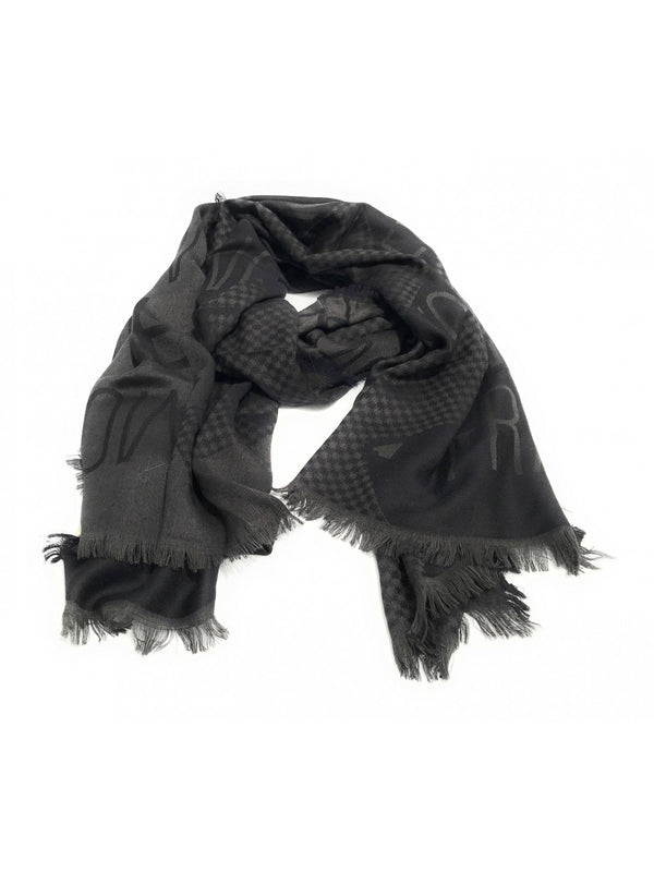 Fracomina Sciarpa Foulard Grande Jacquard Nero Donna-2