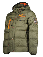 Geographical Norway Down Bomber Parka Outdoor Hood Green Men