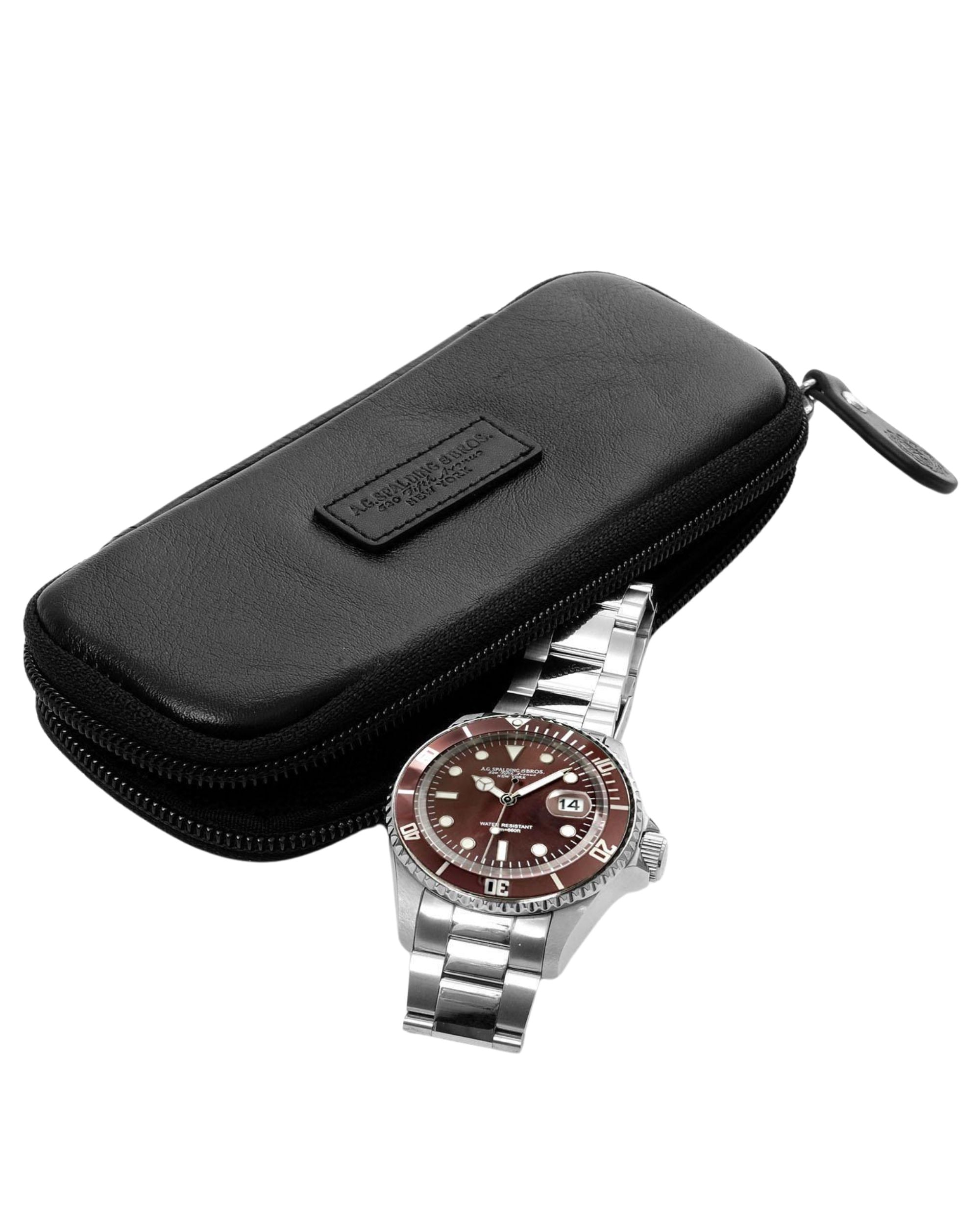 A.g.spalding&bros. New Diver Movimento Quartz Myota Citizen 2315, 20atm Marrone Uomo