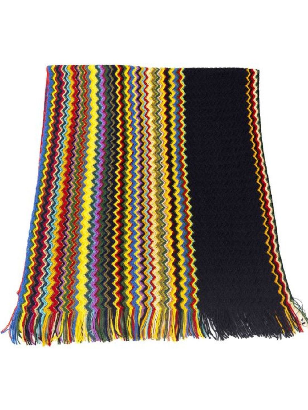 Missoni Geometric Pattern Stole Multicolor Wool