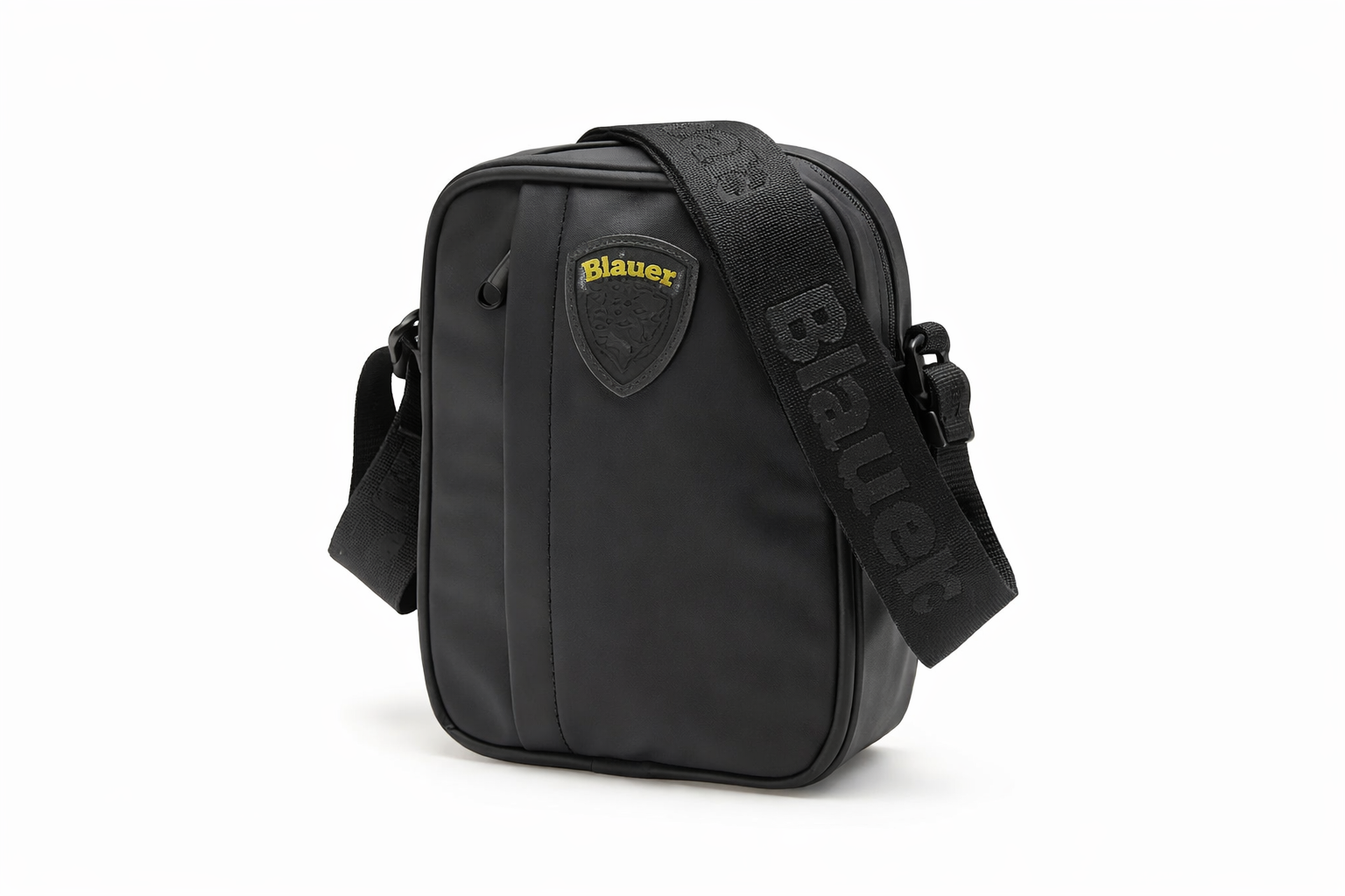 Blauer Borsello crossbody Bag 22x16x5 cm circa impermeabile leggero Logo COV01 NERO