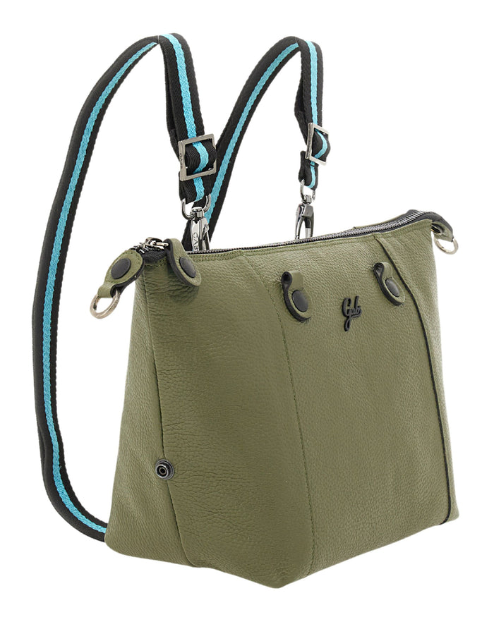 Gabs Backpack Transformable Hobo Shopper Bag Leather Green 4