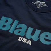 Blauer T-shirt Con Maxi Logo Blu Uomo ERNST