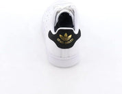 Adidas Sneaker Stan Smith W in Pelle Bianco Nero Dettagli Oro Donna