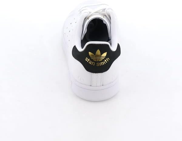 Adidas Sneaker Stan Smith W in Pelle Bianco Nero Dettagli Oro Donna